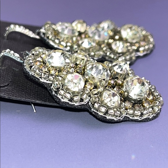 White House Black Market Crystal Cluster Earrings - Picture 7 of 8
